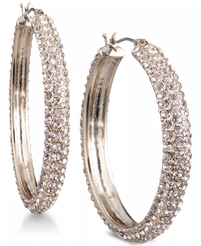 

Серьги-кольца с микро-паве 1 2/3 дюйма DKNY, золотой