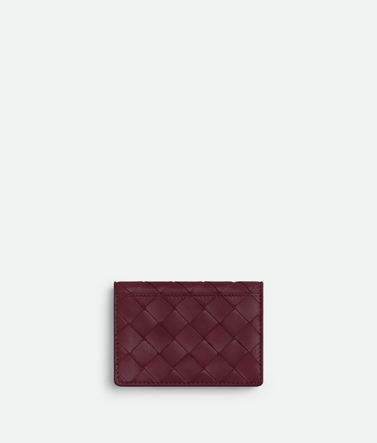 Intrecciato business card case BOTTEGA VENETA, бароло — фото 3