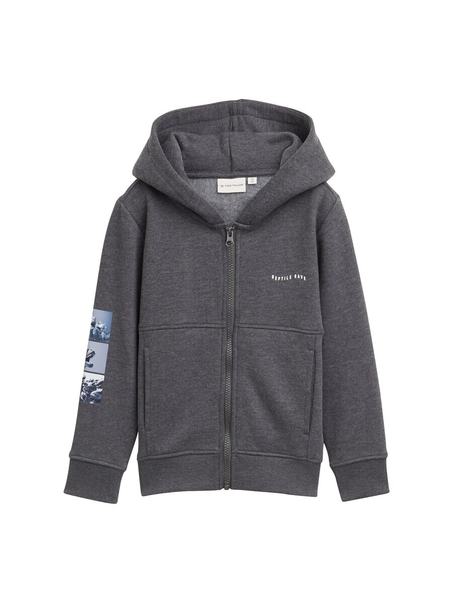 

Худи TOM TAILOR Zip-Up Hoodie, темно-серый