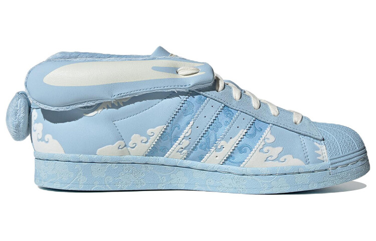 Кроссовки Adidas Originals Originals Superstar Papercut X Melting Sadness 'Blue White' — фото 2