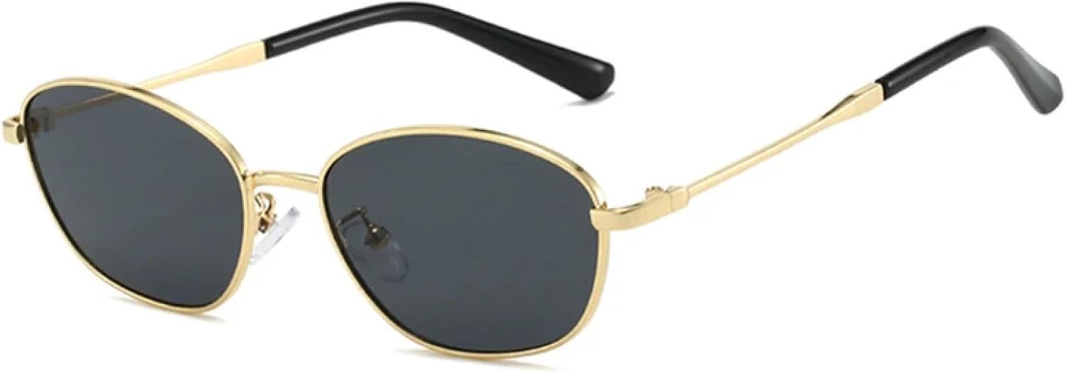 

Солнцезащитные очки с защитой от УФ-излучения UV400 для женщин и мужчин | Металлические очки «кошачий глаз» | для занятий спортом на открытом воздухе DSVIGF, Golden Grey