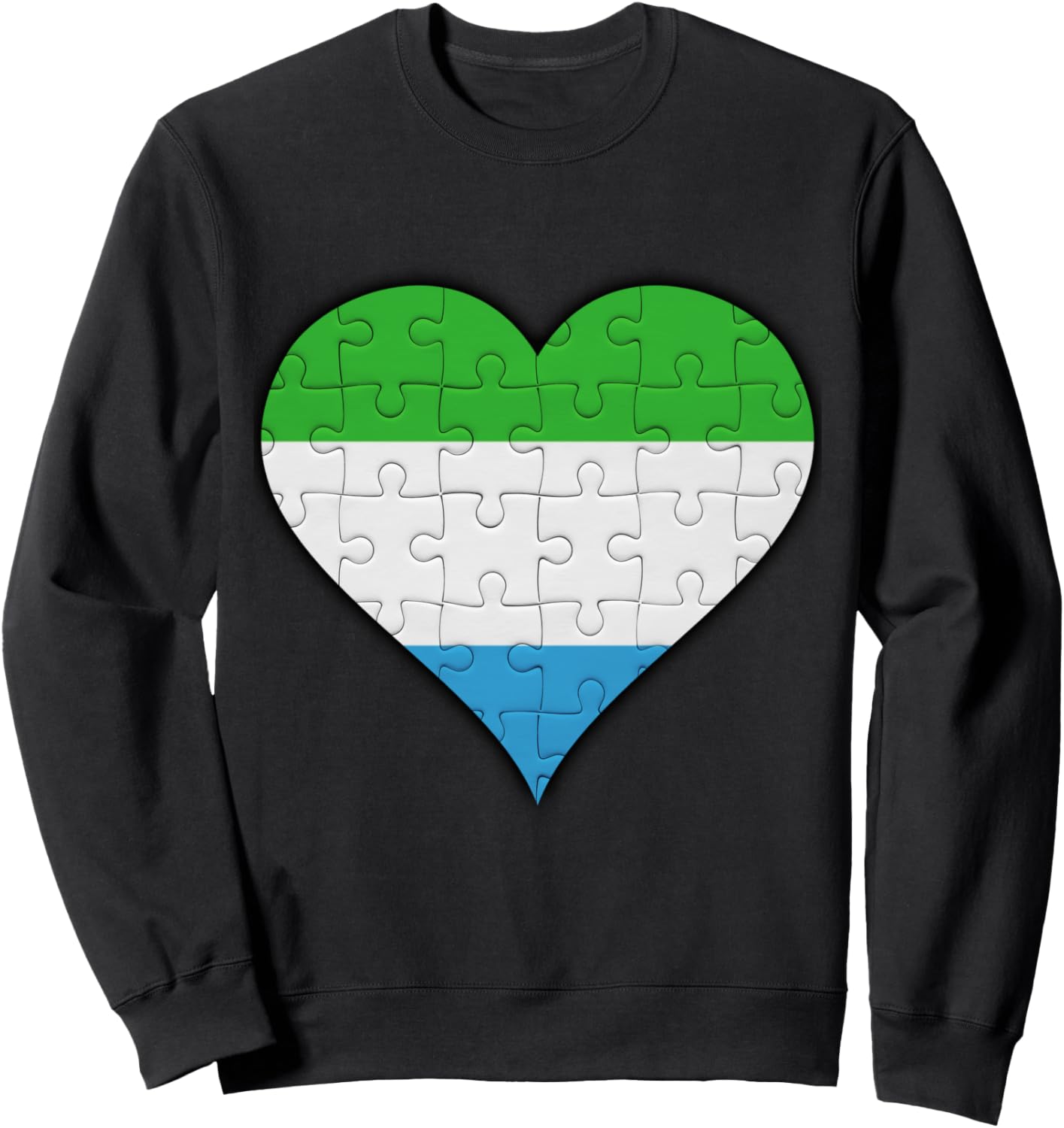 

Футболка с изображением флага Сьерра-Леоне и сердца Sierra Leonean Flag Heart Design, черный