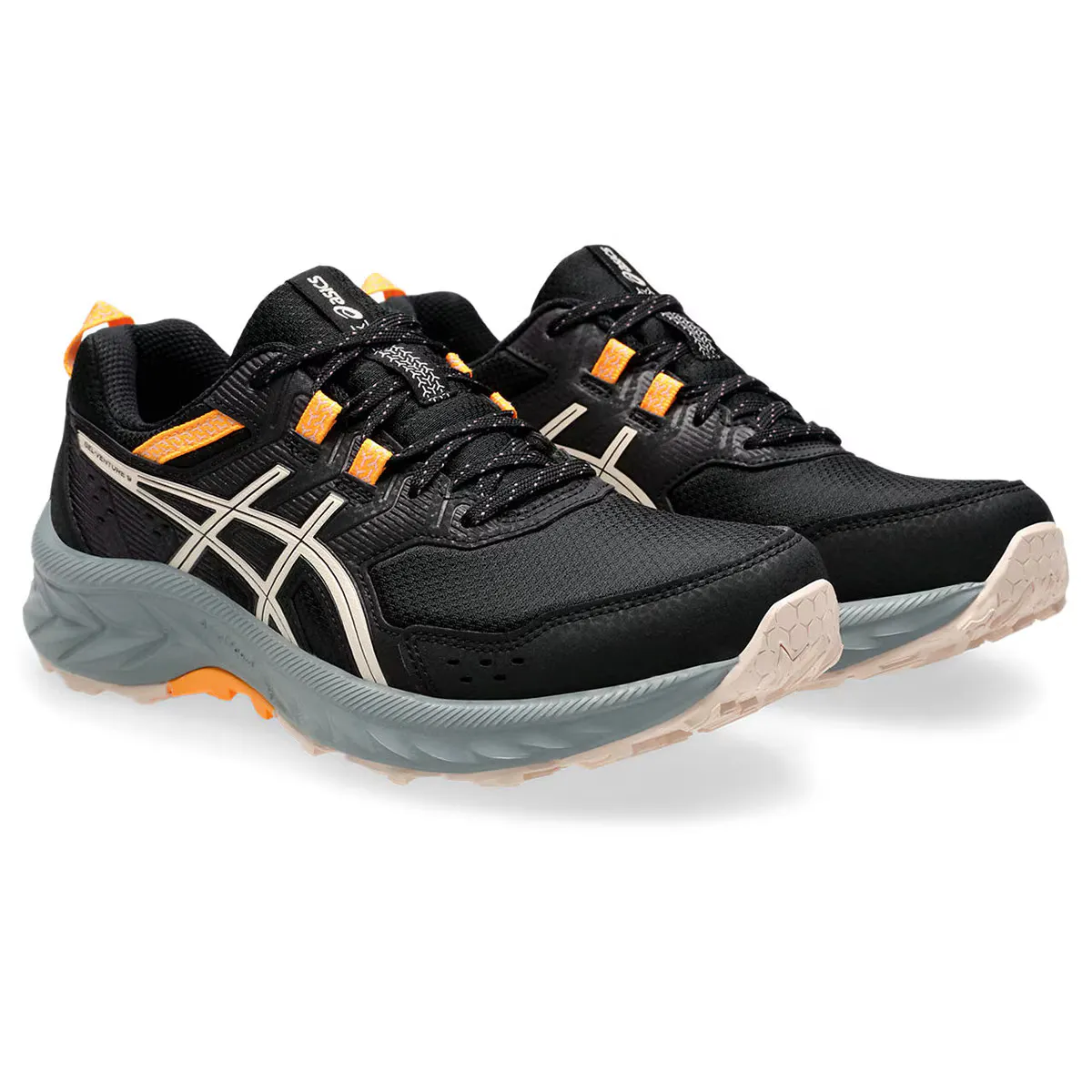 Кроссовки для бега по пересеченной местности Asics GEL-VENTURE 9 женские, черный/розовый — фото 2