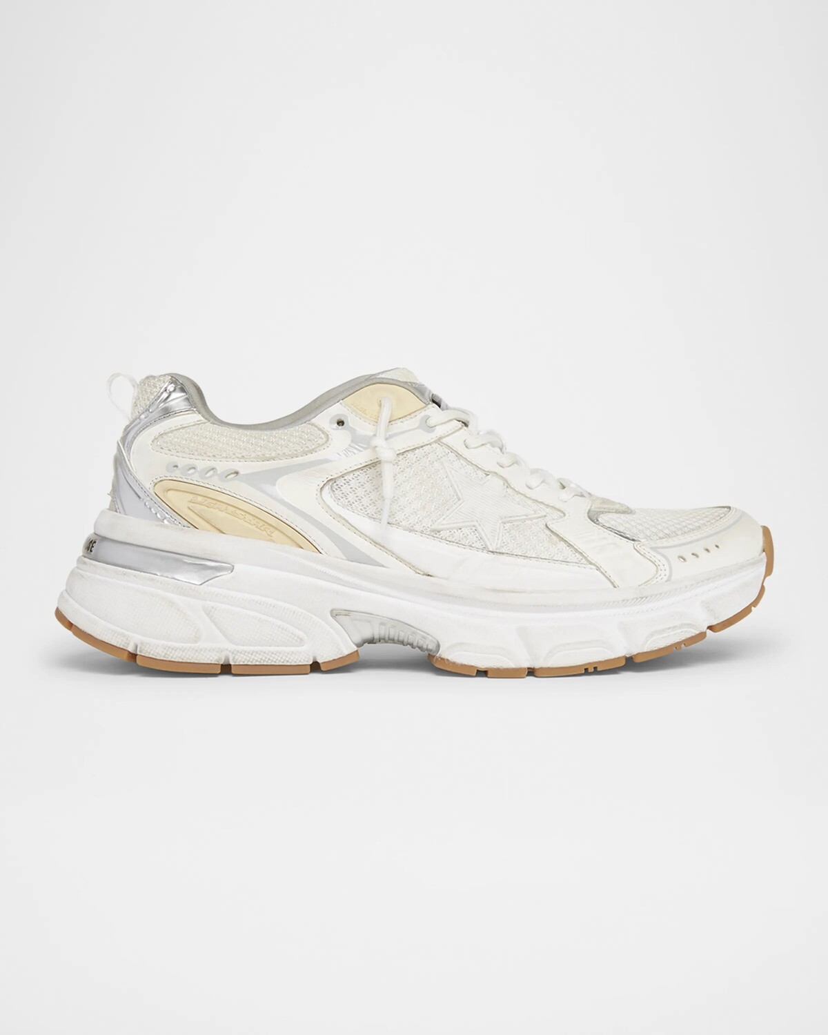 Кроссовки для бега из смешанной кожи Lightstar Net Golden Goose, золотой