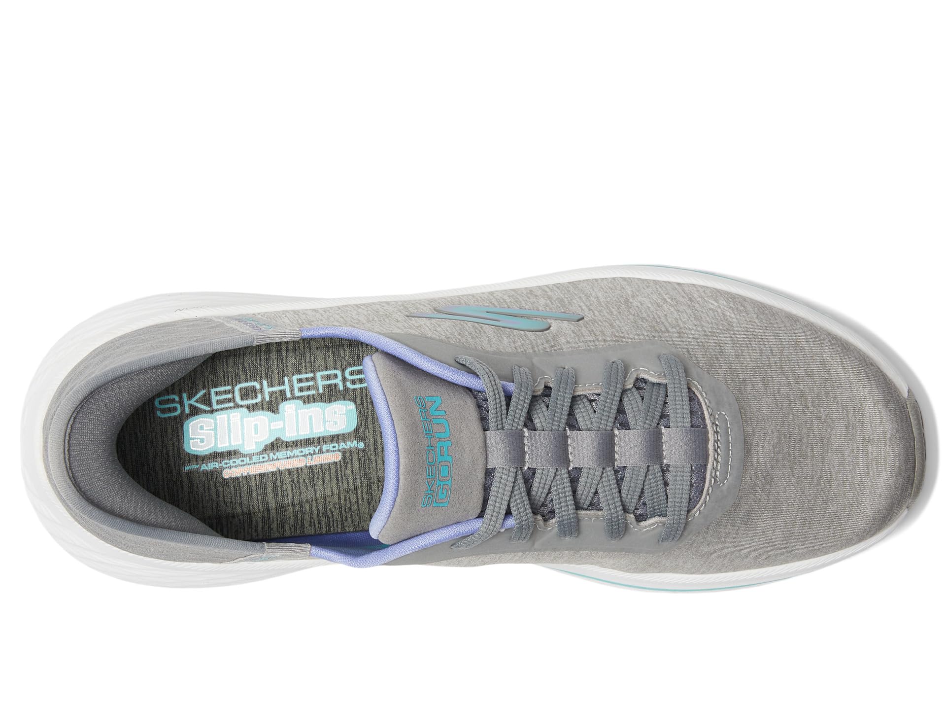Кроссовки SKECHERS Max Cushioning Elite 2.0 Prevail Hands Free Slip-Ins, Gray/Blue — фото 2