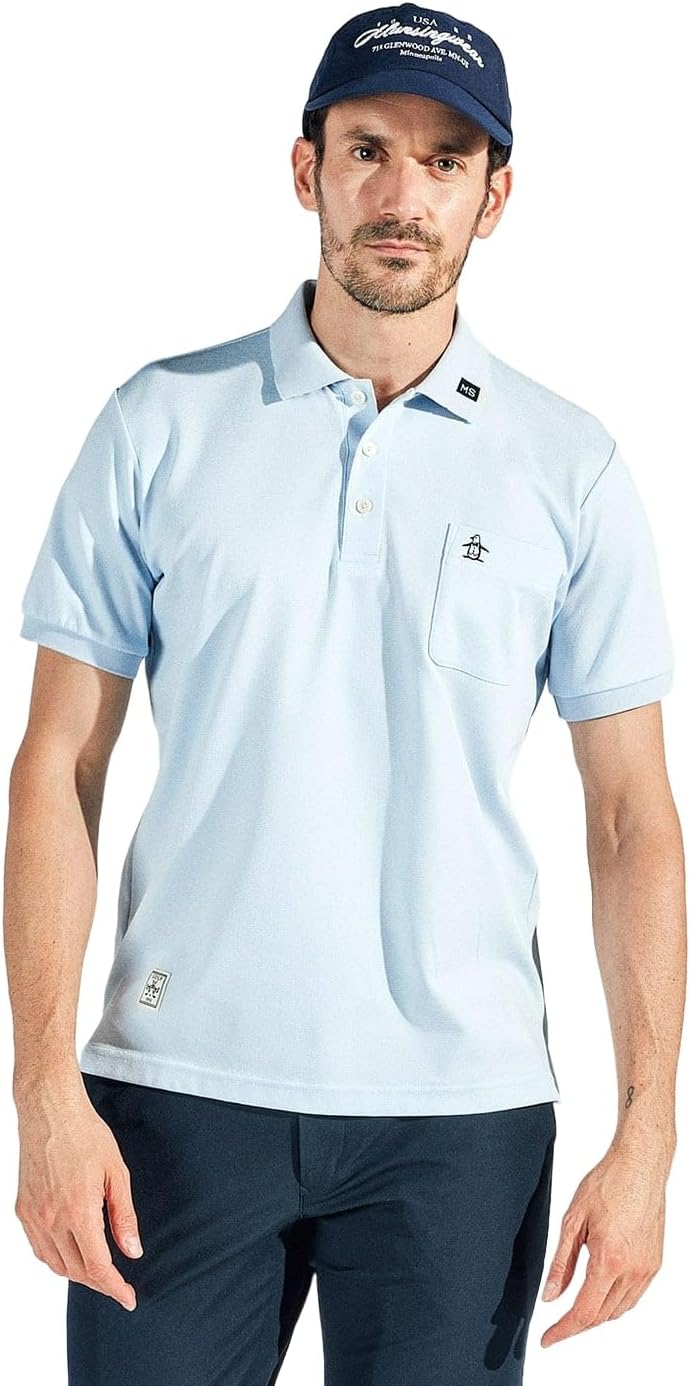 

Мужская рубашка поло Munsing Wear MG5SHS22M с коротким рукавом, воротником, в горошек, влагоотводящая, быстросохнущая, солнцезащитная, для игры в гольф Munsingwear