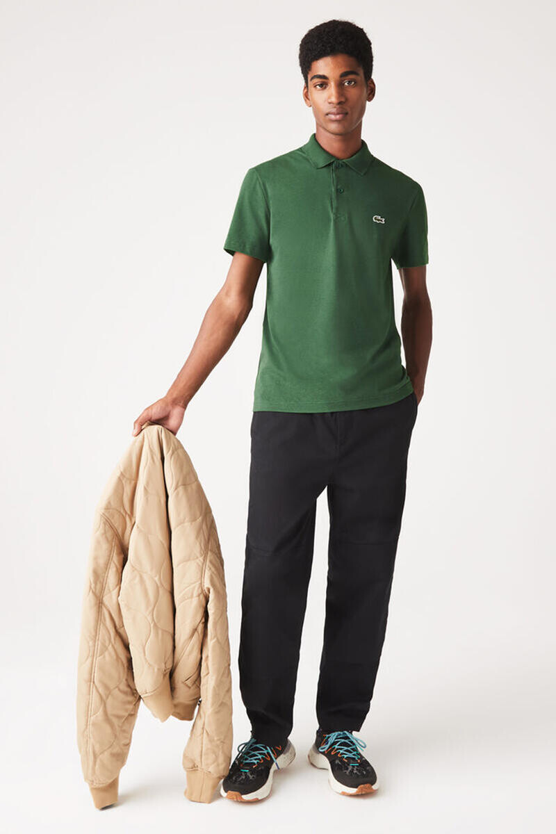 

Поло с вышивкой под крокодила Lacoste, зеленый