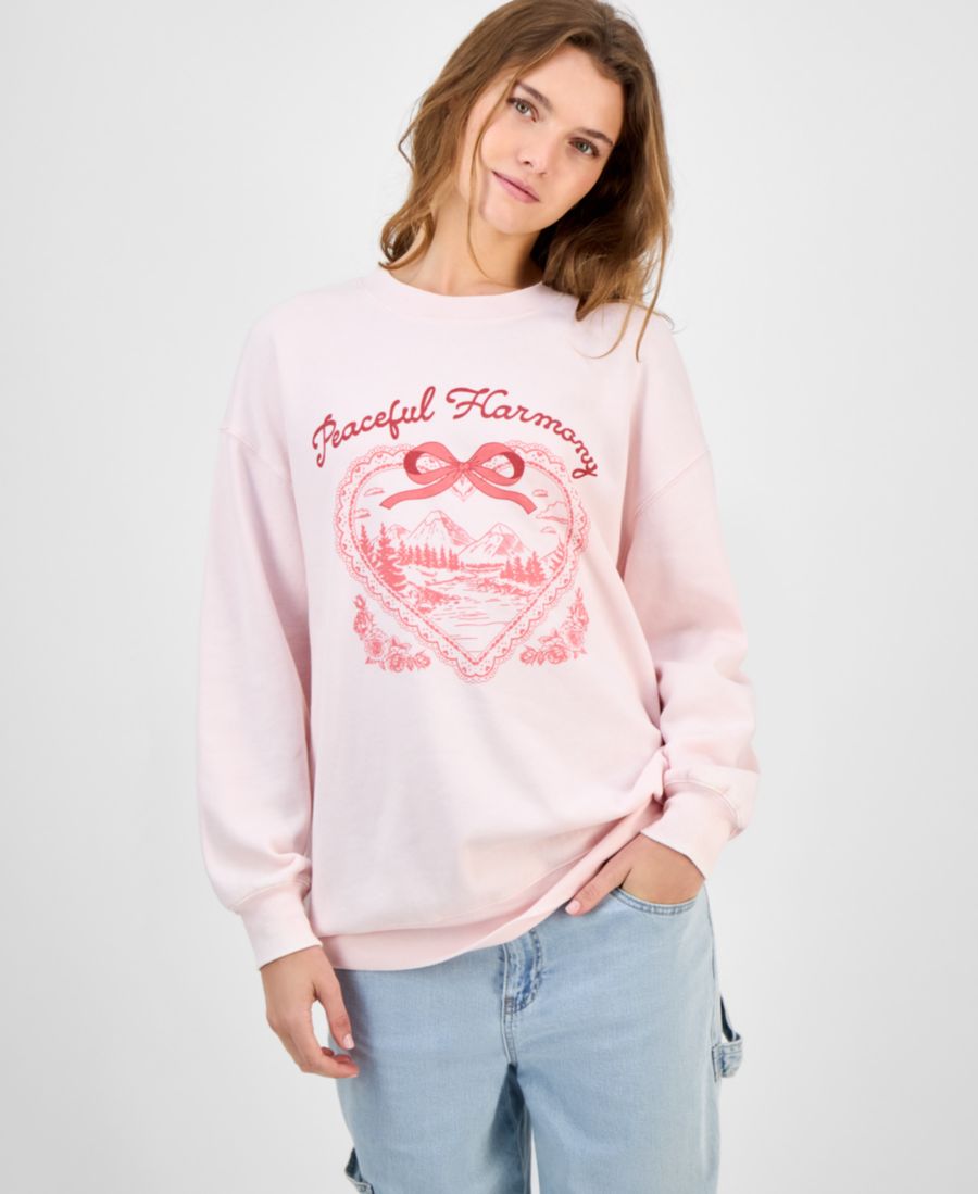 

Детская толстовка с графическим принтом Мирная гармония Rebellious One, Pink