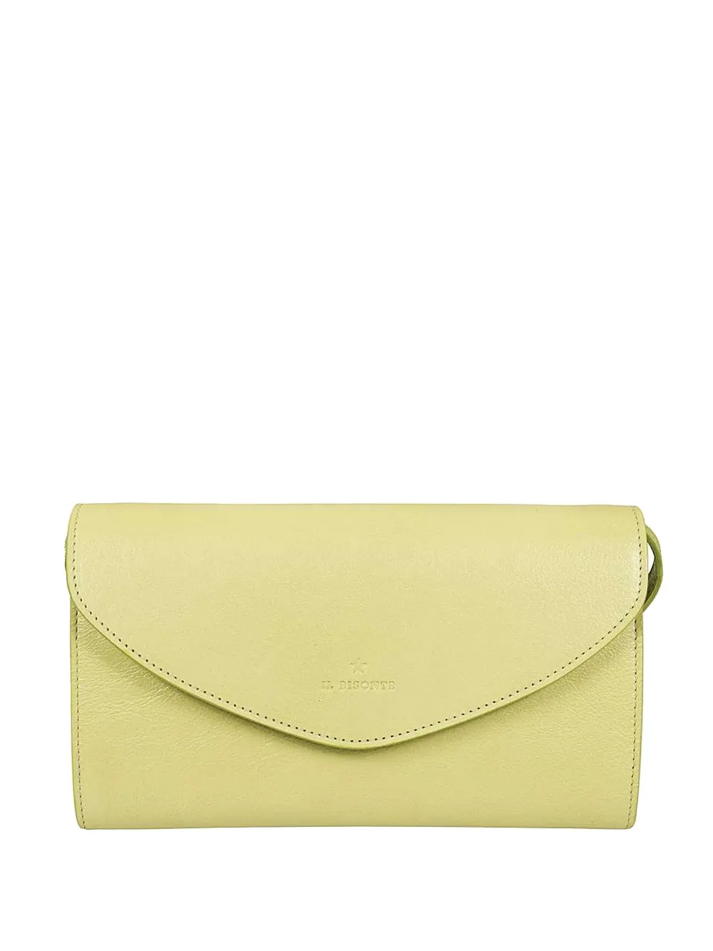 

Маленькая кожаная сумка-клатч с застежкой-клапаном Il Bisonte, зеленый