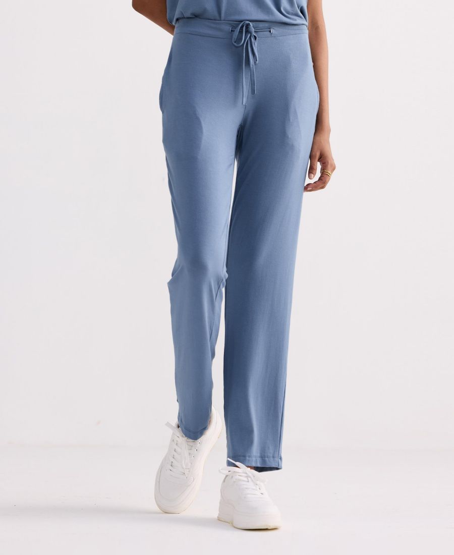 

Женские широкие брюки синего цвета Reistor, Blue