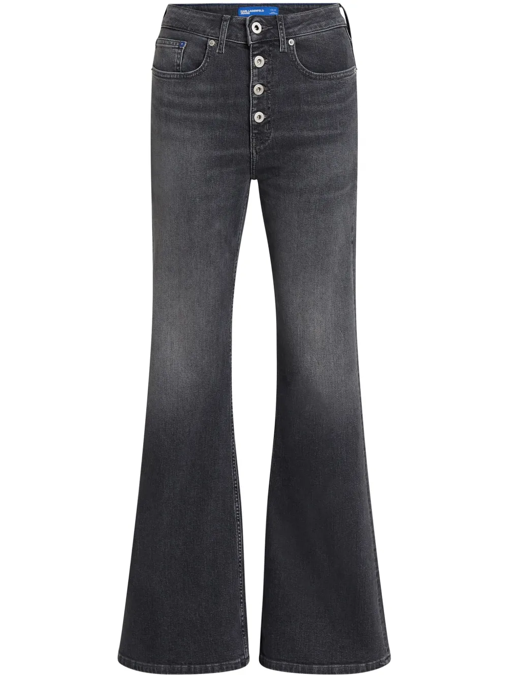 

Расклешенные джинсы с завышенной талией Karl Lagerfeld Jeans, серый