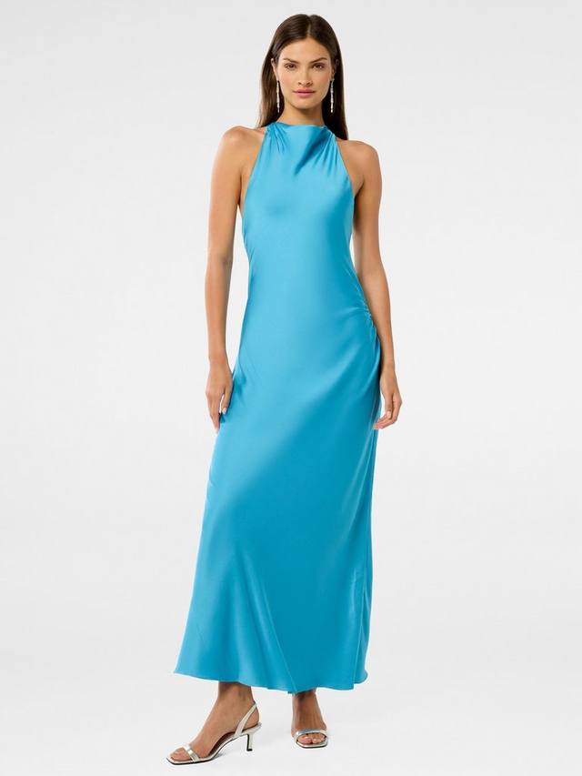 

Платье макси из сатина Audrey без спинки Forever New, Horizon Blue