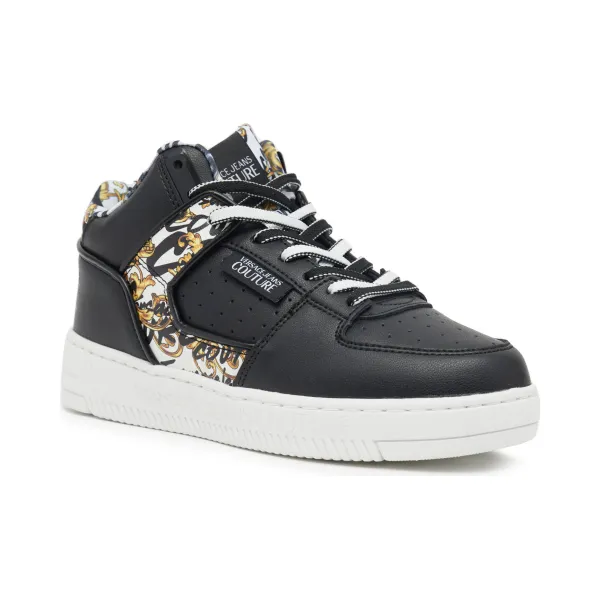

Кожаные кроссовки Versace, черный