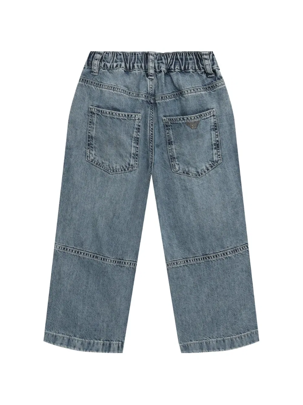 Джинсы на шнуровке Emporio Armani Kids, синий — фото 2