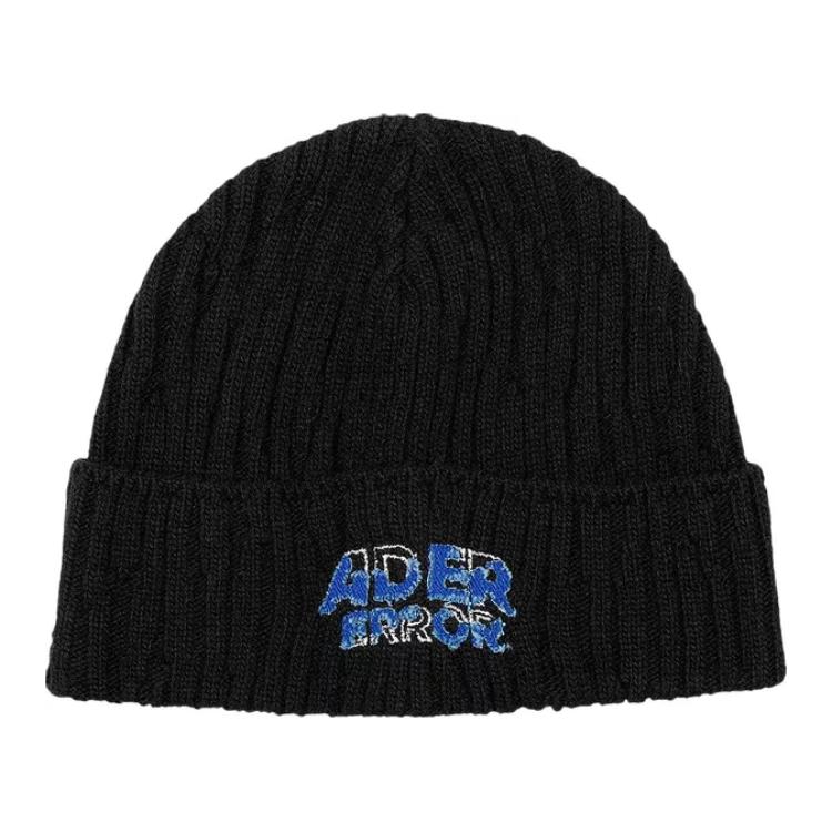 

ADER ERROR Шерстяная шапка с вышитым логотипом, Black