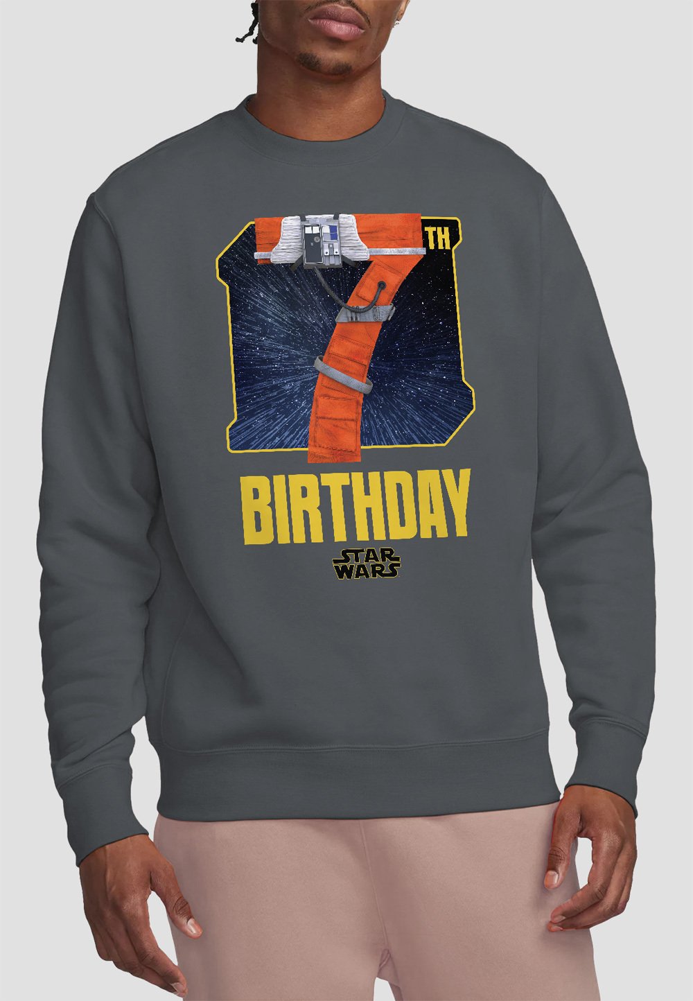 

Толстовка STAR WARS XWING PILOT 7TH BIRTHDAY SPACE PRINT Star Wars, антрацит