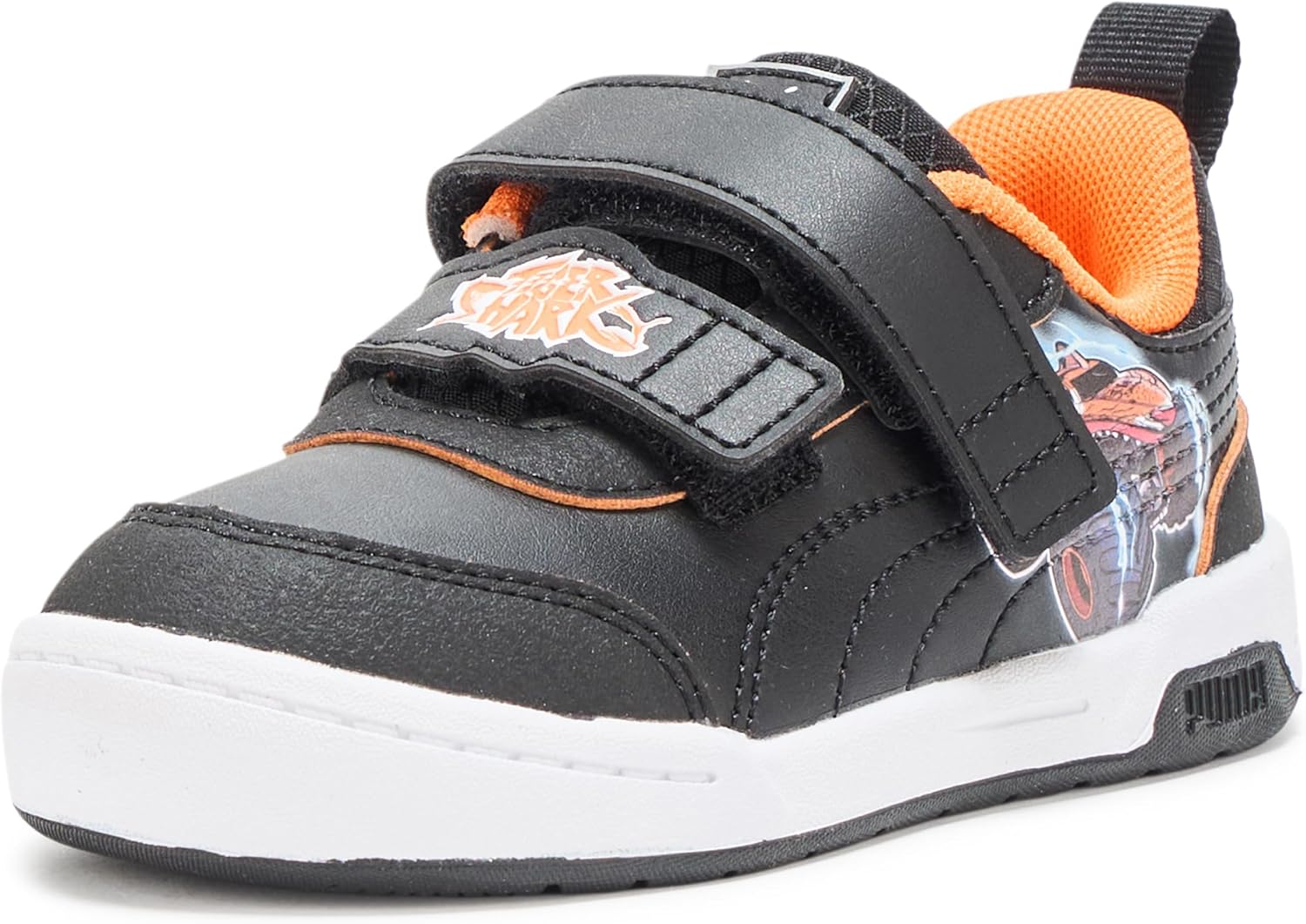 

Детские кроссовки Puma Unisex-Child Multiflex 2 Hot Wheels на липучках, черный/оранжевый