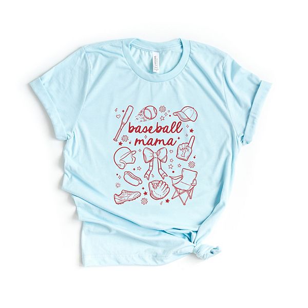 

Футболка с принтом Baseball mama sketched collage Simply Sage Market, Ice Blue, Зеленый, Футболка с принтом Baseball mama sketched collage Simply Sage Market, Ice Blue