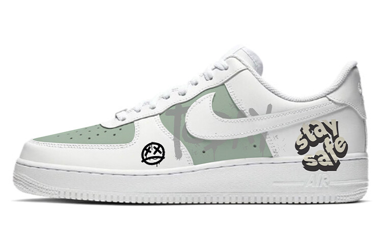 

Кроссовки Nike Air Force 1 Skateboarding Shoes Women's Low-top White/green, белый