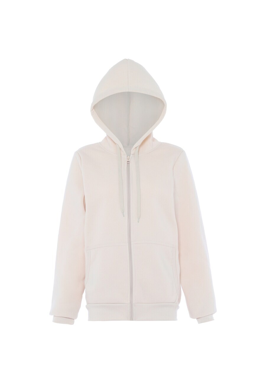 

Толстовка с капюшоном на молнии Yuka Zip-Up Hoodie, кремовый