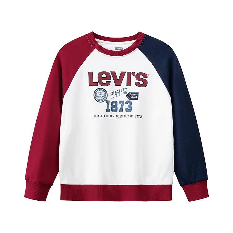Детский свитшот с круглым вырезом Levis, Candy White