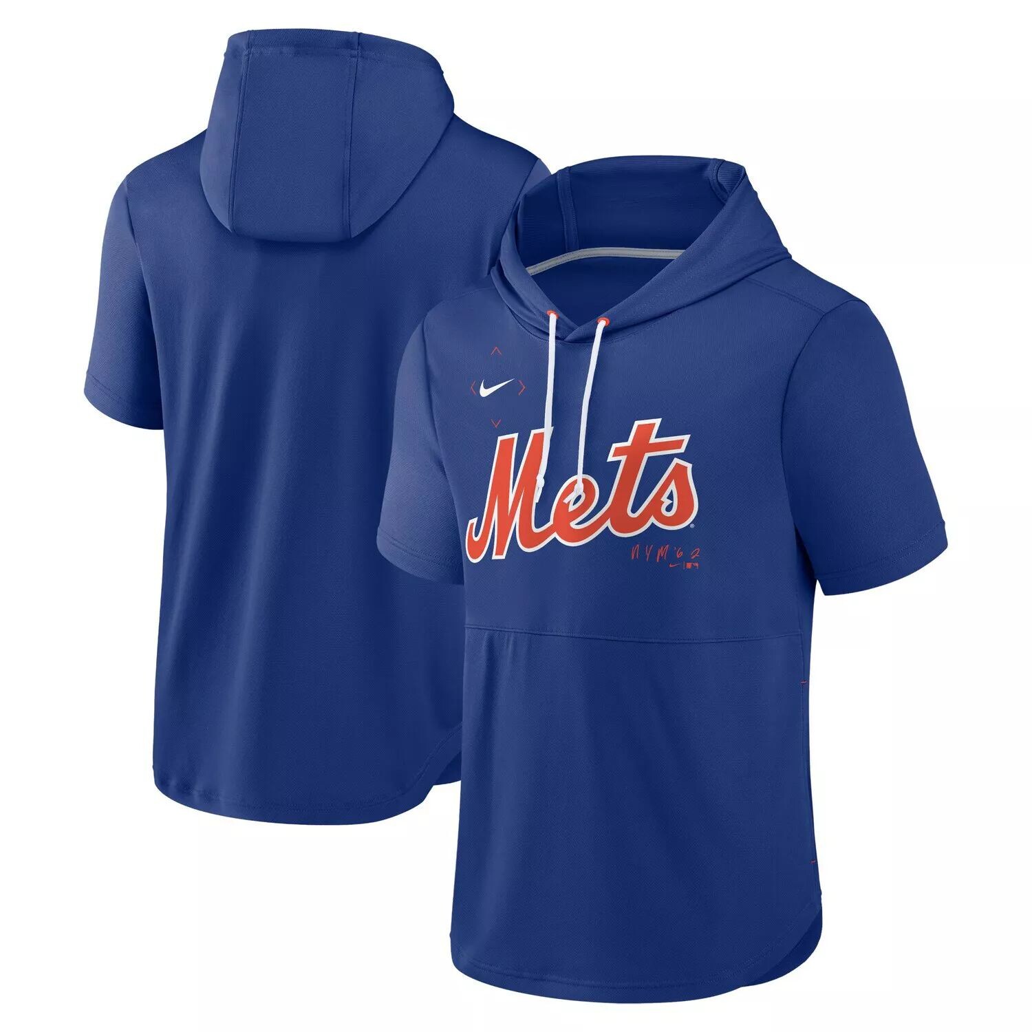 

Мужской пуловер с капюшоном Royal New York Mets Springer Team с короткими рукавами Nike