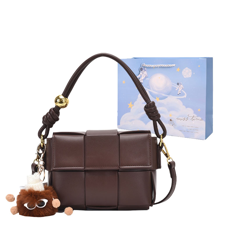 

Duoluplo Doron Paul Маленькая квадратная сумка через плечо кроссбоди клатч женская черная кофейная коричневая хаки, Coffee