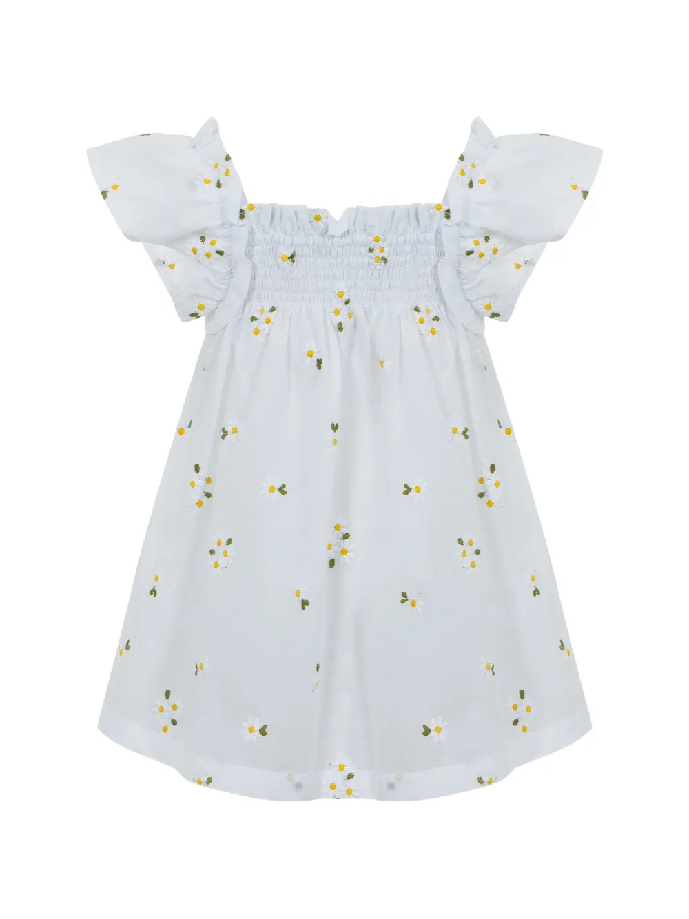 

Платье с оборками и цветочным принтом Lapin House, белый