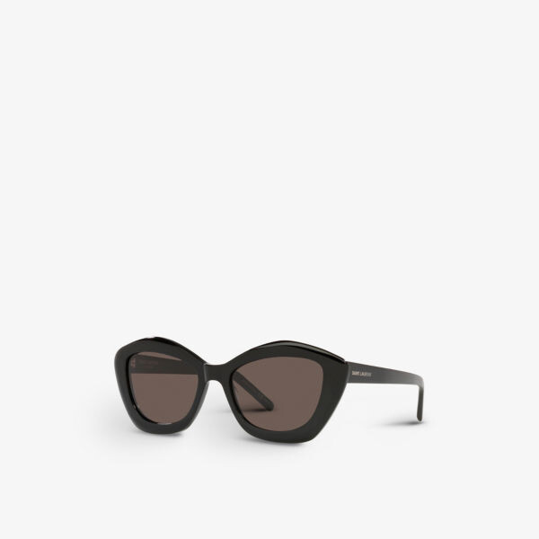 Солнцезащитные очки SL423 из ацетата кошачьего глаза Saint Laurent, черный — фото 2