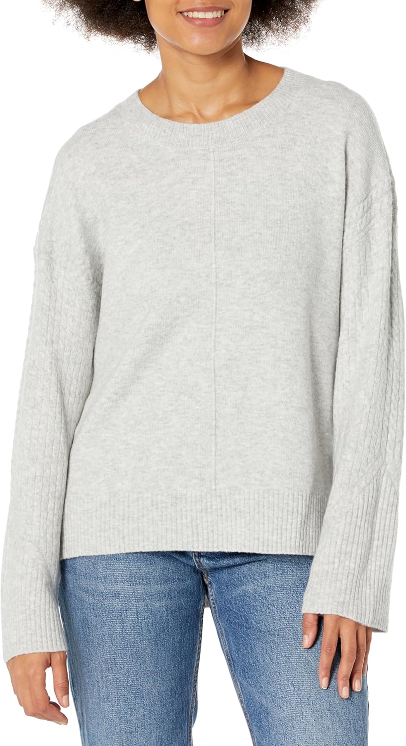 

Женский свитер Calvin Klein с круглым вырезом и косыми рукавами, Heather Dove