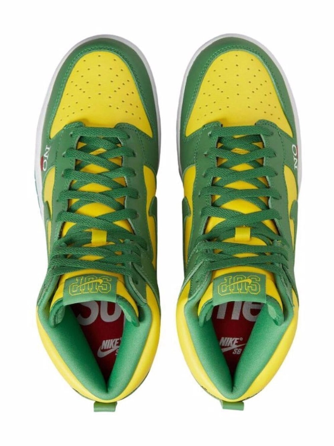 Кроссовки SB Dunk High из коллаборации с Supreme Nike, зеленый — фото 4
