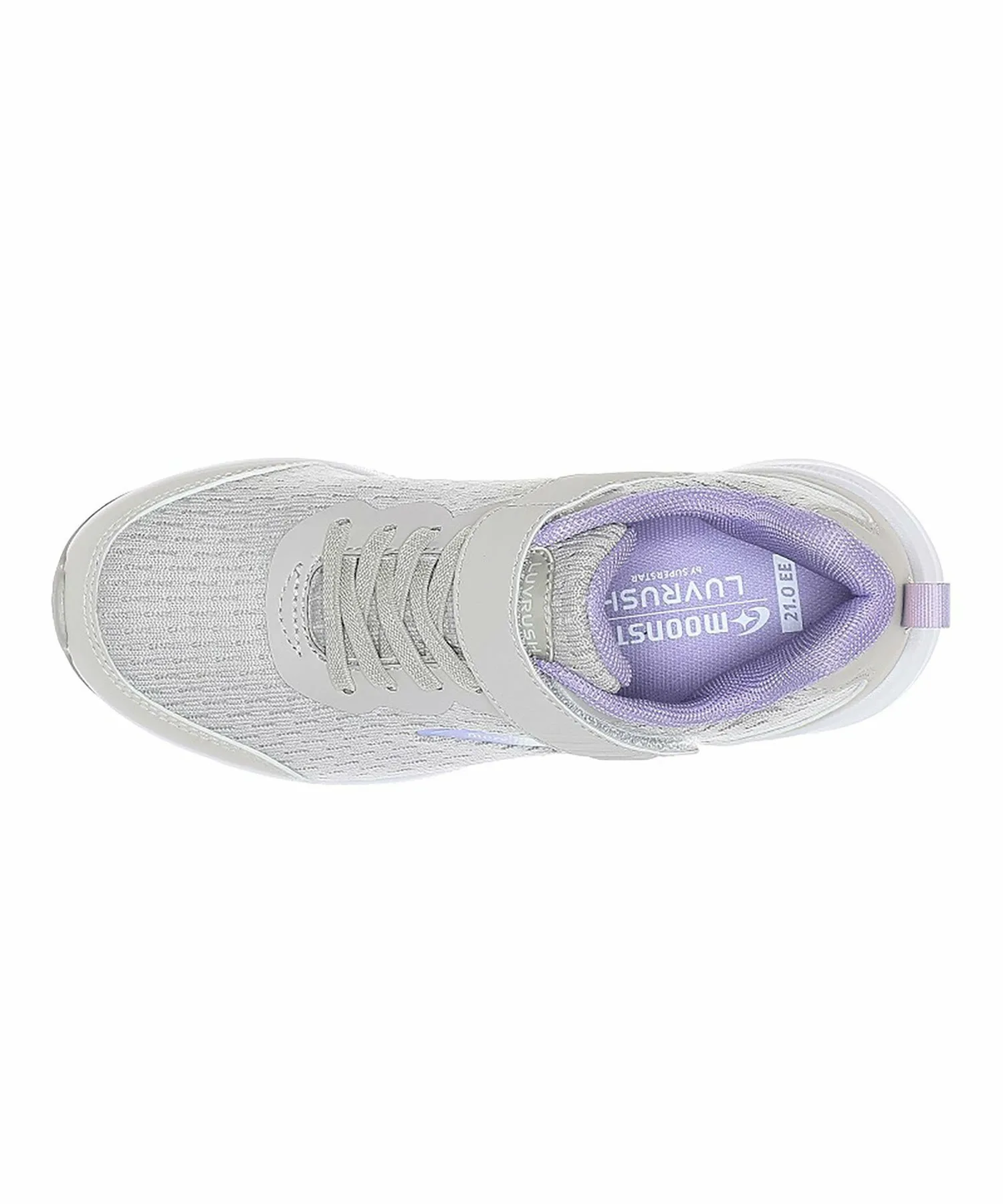 Детские кроссовки MoonStar LV 1257 бежевого цвета для девочек Superstar, beige — фото 3