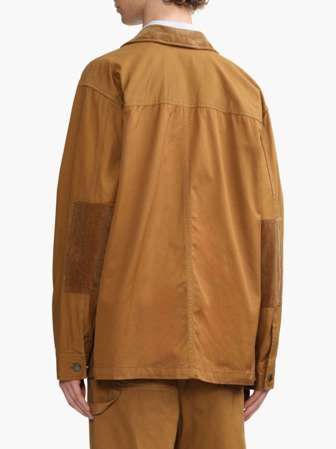 Comme des Garçons Homme куртка с нашивками на локтях, коричневый — фото 4