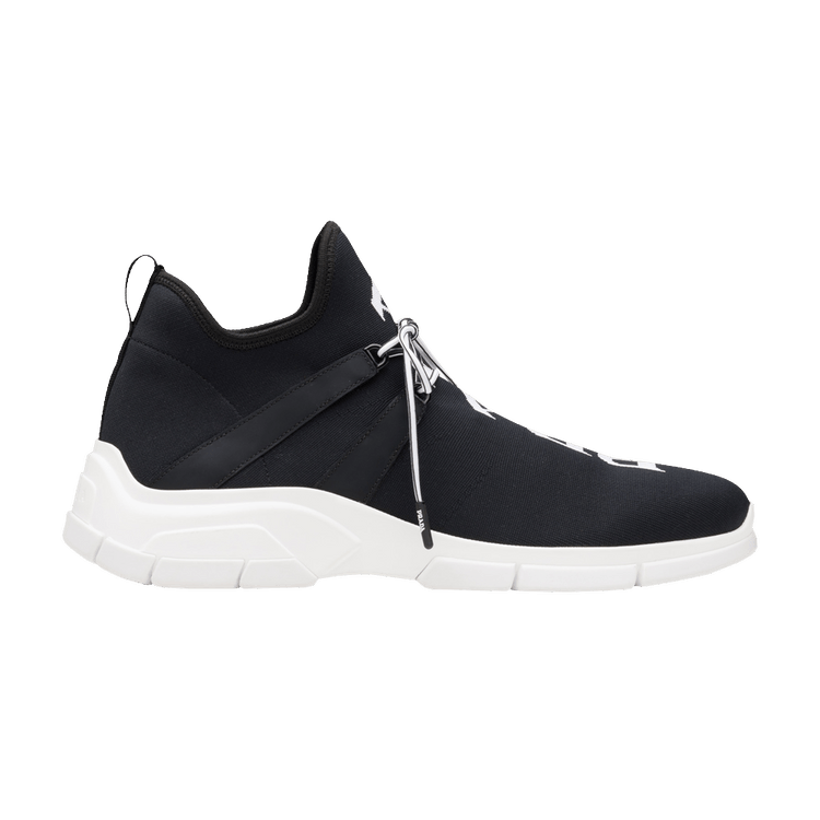 

Кроссовки Prada Knit Fabric Sneaker 'Black White', черный