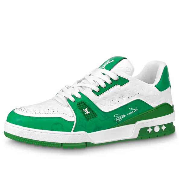 

Кроссовки lv trainers 'white green' Louis Vuitton, белый