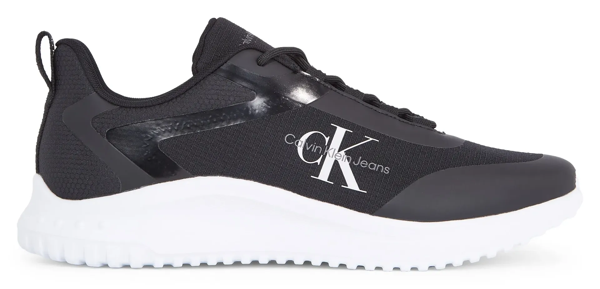 Кроссовки Calvin Klein Jeans "EVA RUNNER LOW LACE ML MIX", черный/белый — фото 3