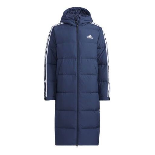 

Пуховик adidas Terrex 3st Long Coat Outdoor Sports Mid-Length Stay Warm Hooded Down Jacket Blue, мультиколор
