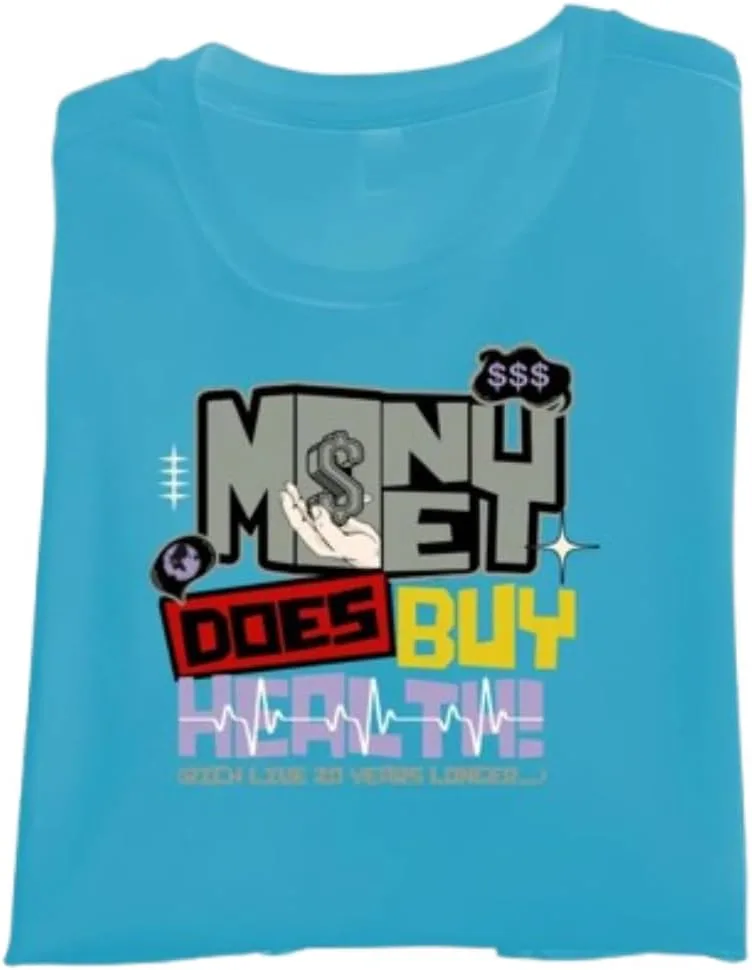 

Футболка с юмором Money Does Buy Health AmazHome