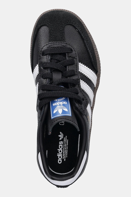 Кожаные детские кроссовки Samba OG Adidas Originals, черный — фото 4