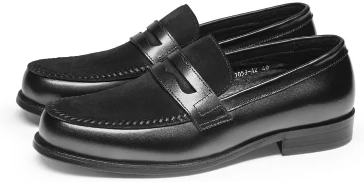 Лоферы мужские из нубука кожаные, Black SayfuR