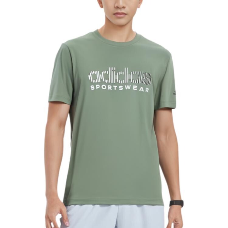 Футболка унисекс пыльно-зеленая Adidas, зеленый — фото 3