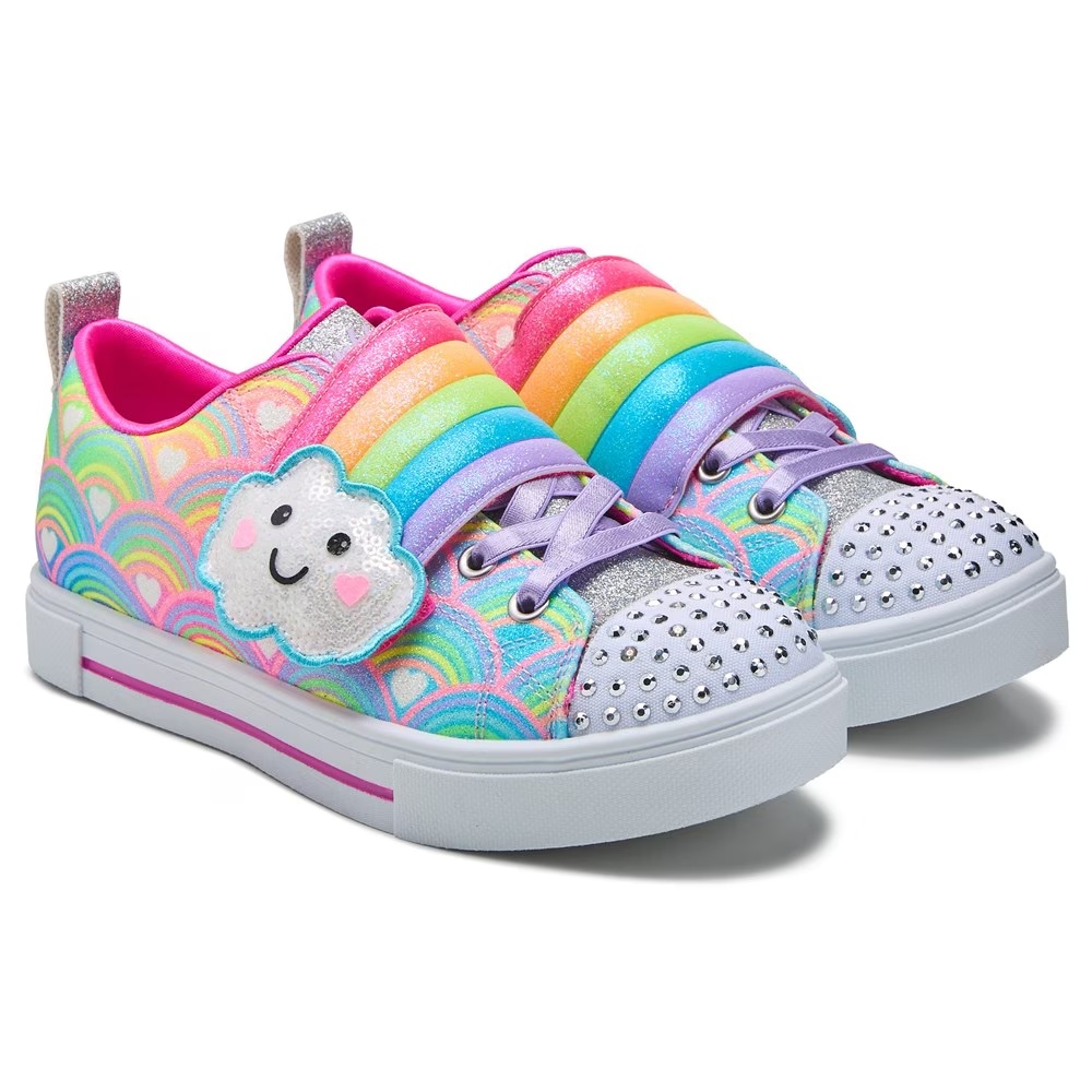 

Детские кроссовки с подсветкой Twinkle Sparks от Skechers для маленьких/больших детей, purple/rainbow