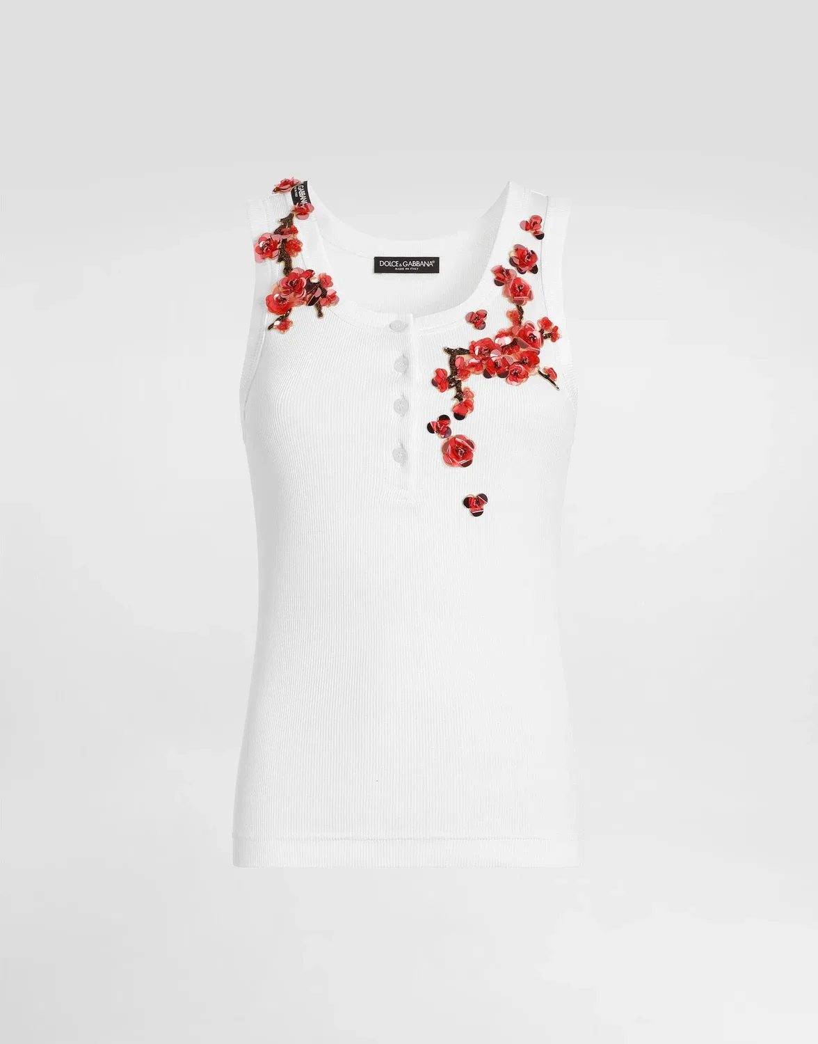 Майка в рубчик DOLCE & GABBANA, белый