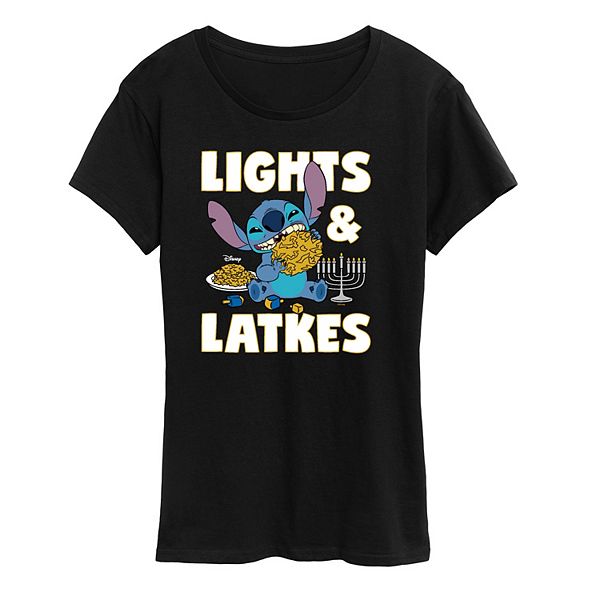 

Женская футболка с принтом Lilo & Stitch Lights & Latkes Disney, Black, Черный, Женская футболка с принтом Lilo & Stitch Lights & Latkes Disney, Black