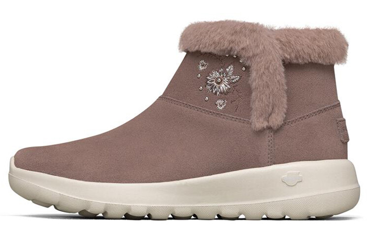 Женские ботинки Skechers зимние с мехом, коричневый