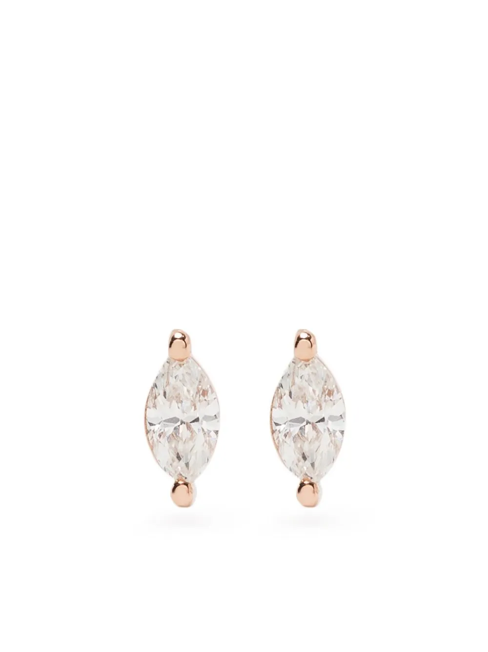 

Серьги-гвоздики из розового золота с бриллиантами Ef Collection, розовый