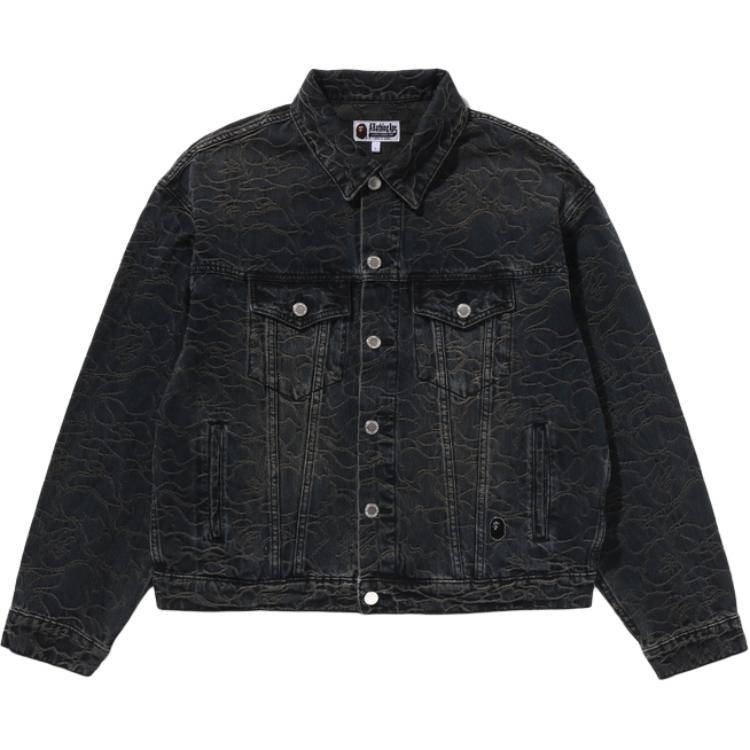 

A BATHING APE Вышитая джинсовая куртка, GYX-Black