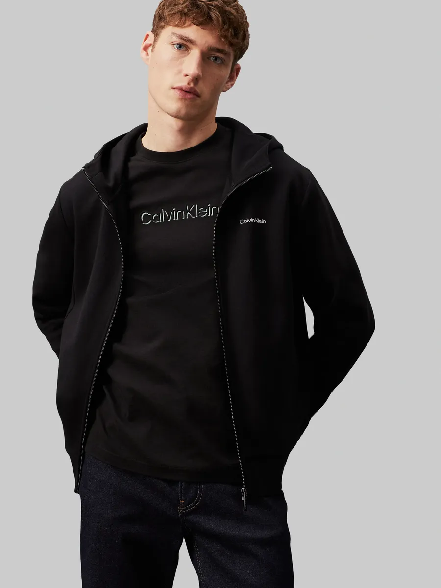 

Толстовка с капюшоном Calvin Klein "MICRO LOGO REPREVE HOODIE JACKET", цвет Ck Black