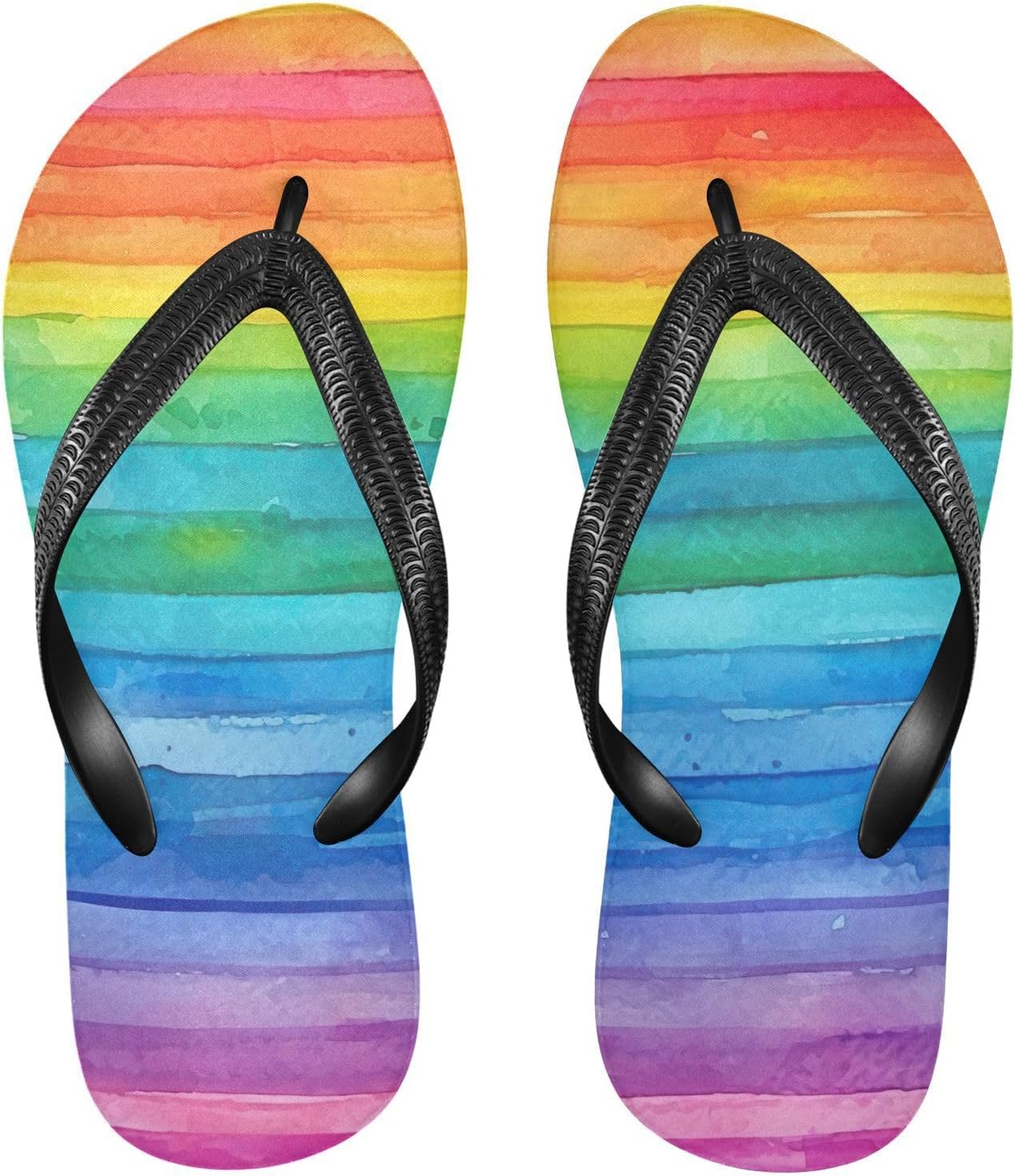

STAYTOP Красивые шлепанцы и сандалии в радужную полоску для мужчин и женщин, пляжные тапочки, шлепанцы для душа