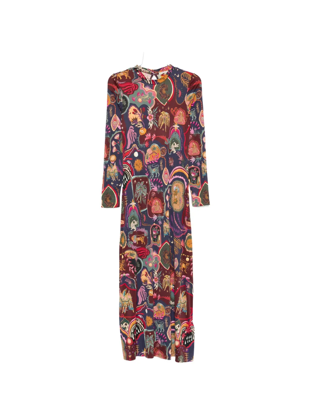 

Макси-платье с принтом и длинными рукавами Farm Rio, фиолетовый